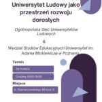 Konferencja „pt. „Uniwersytet Ludowy jako przestrzeń rozwoju dorosłych” na UAM w Poznaniu